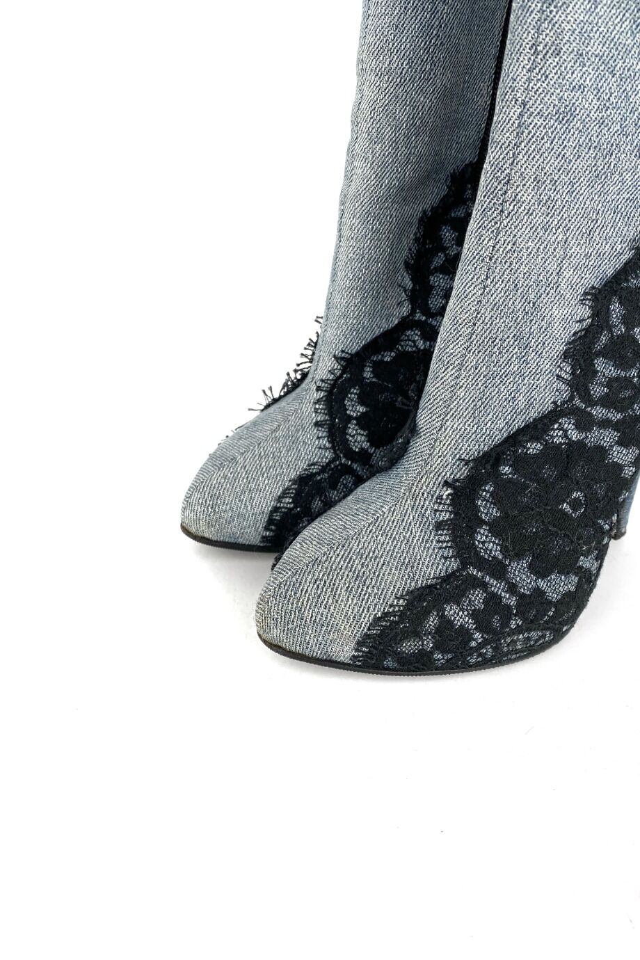 image 3 Джинсовые ботильоны с кружевом