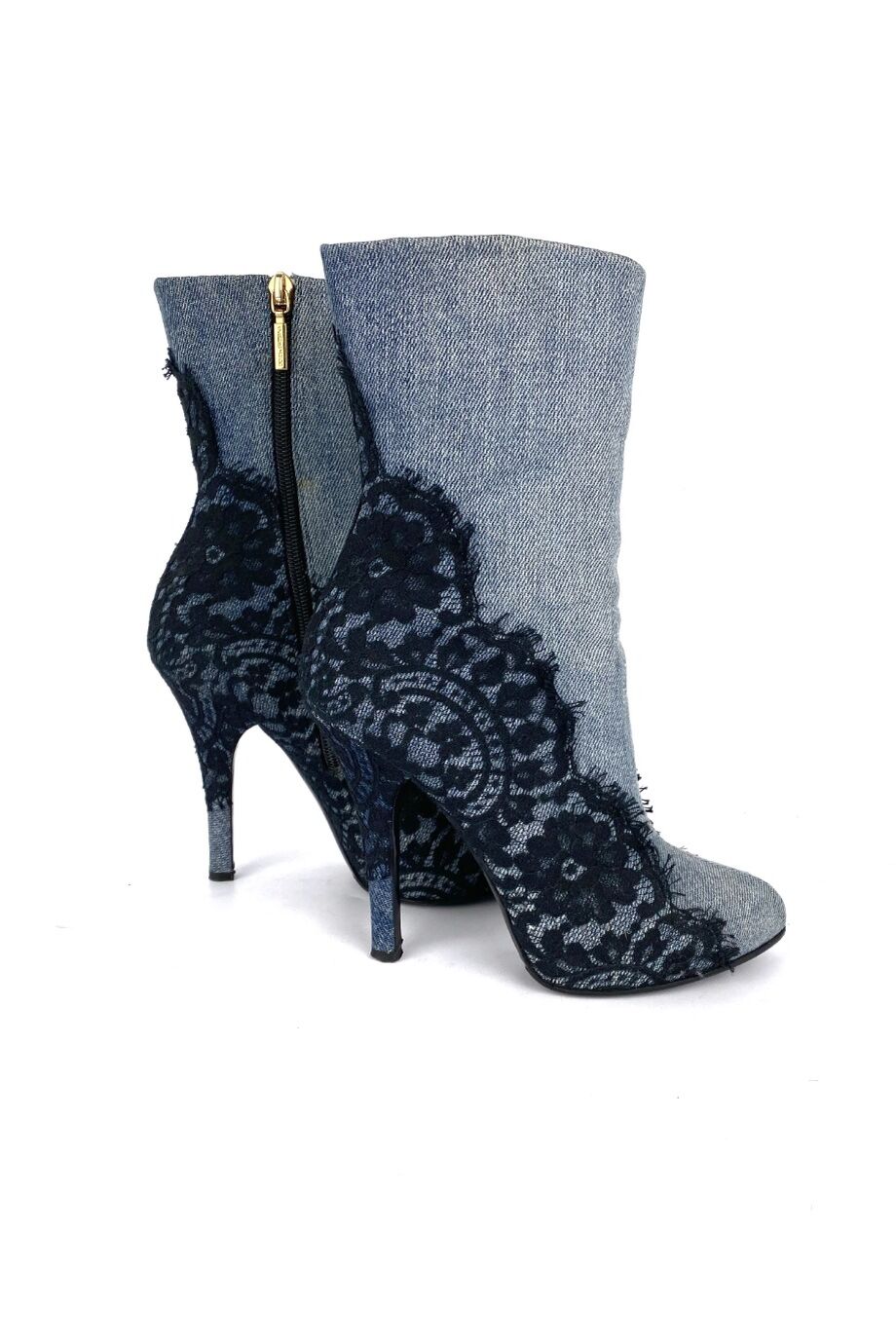 image 5 Джинсовые ботильоны с кружевом
