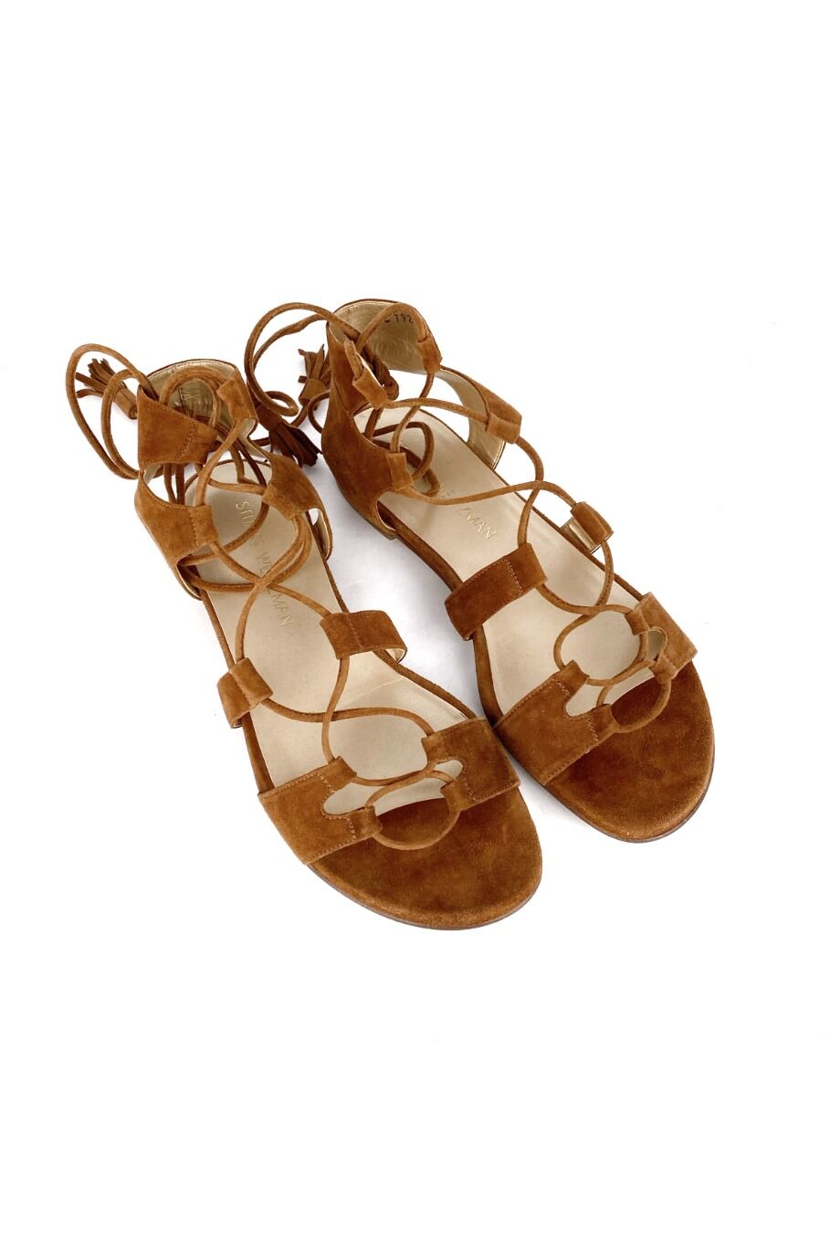image 1 Сандалии замшевые карамельного цвета