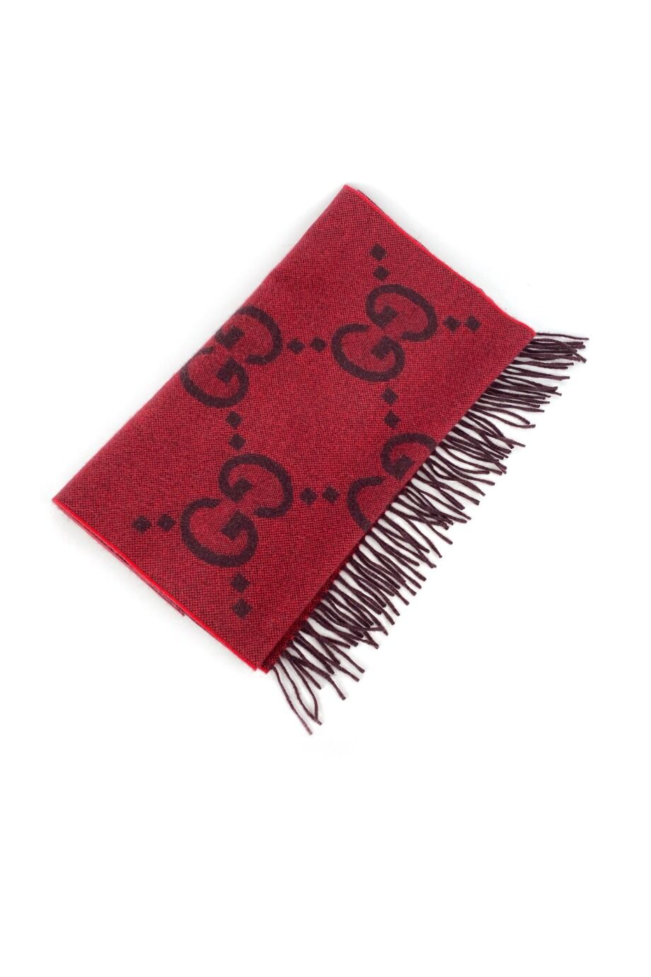 image 1 Кашемировый двусторонний шарф красного цвета