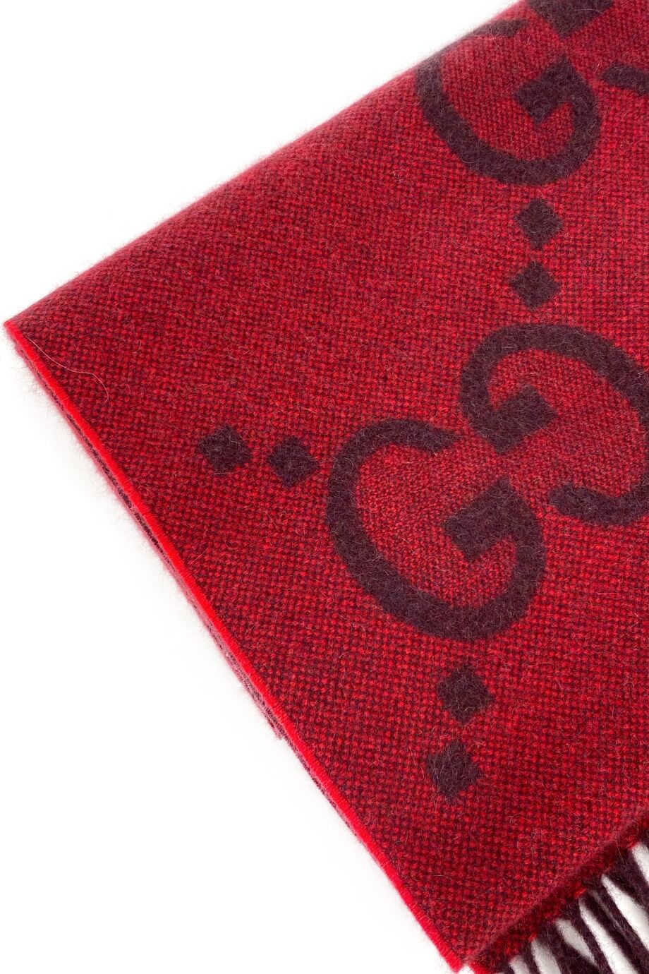 image 2 Кашемировый двусторонний шарф красного цвета