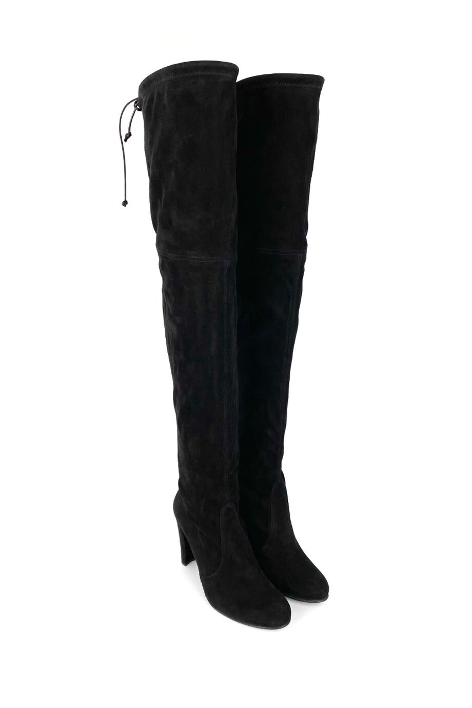 image 1 Замшевые ботфорты черного цвета