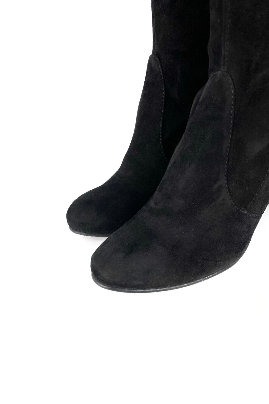 image 3 Замшевые ботфорты черного цвета