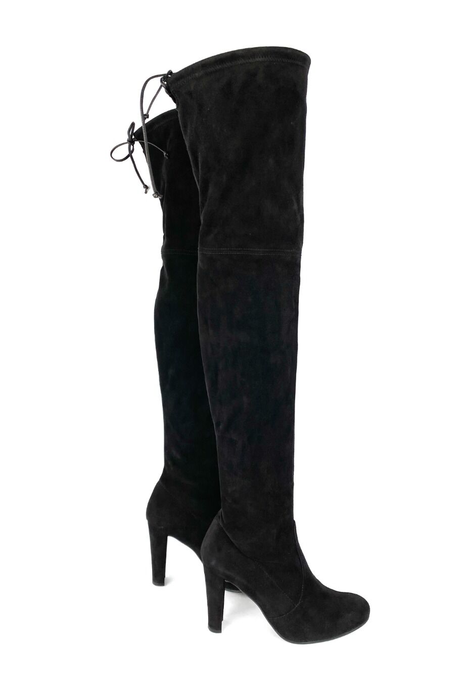 image 5 Замшевые ботфорты черного цвета