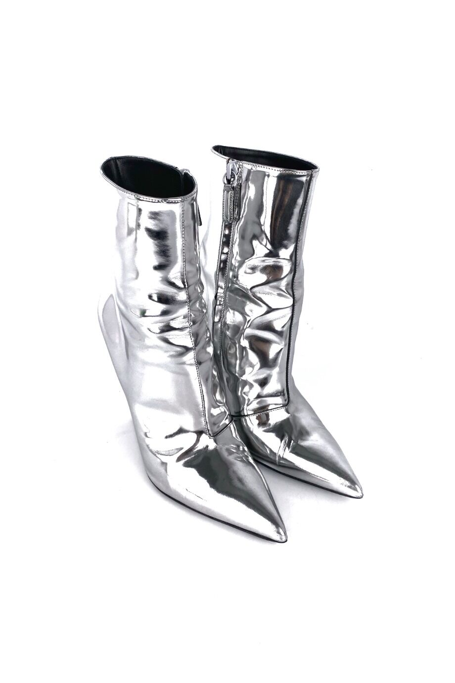 image 1 Ботильоны серебристого цвета с узким носом