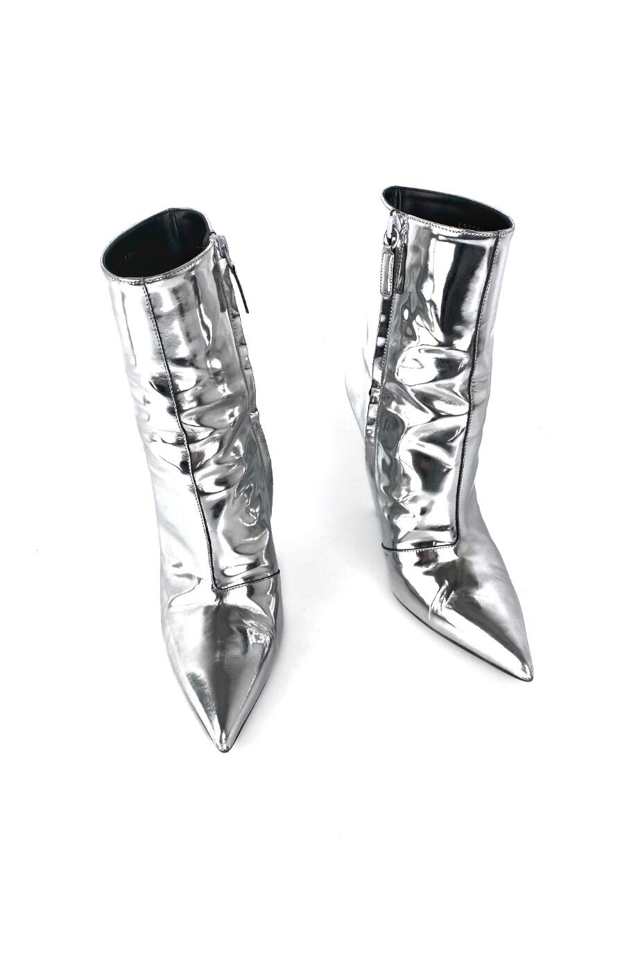 image 2 Ботильоны серебристого цвета с узким носом