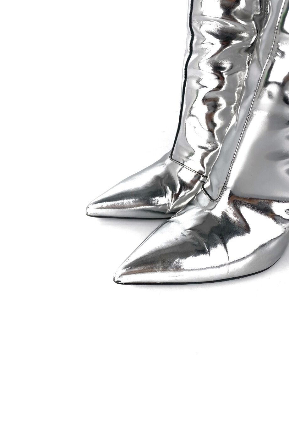 image 3 Ботильоны серебристого цвета с узким носом
