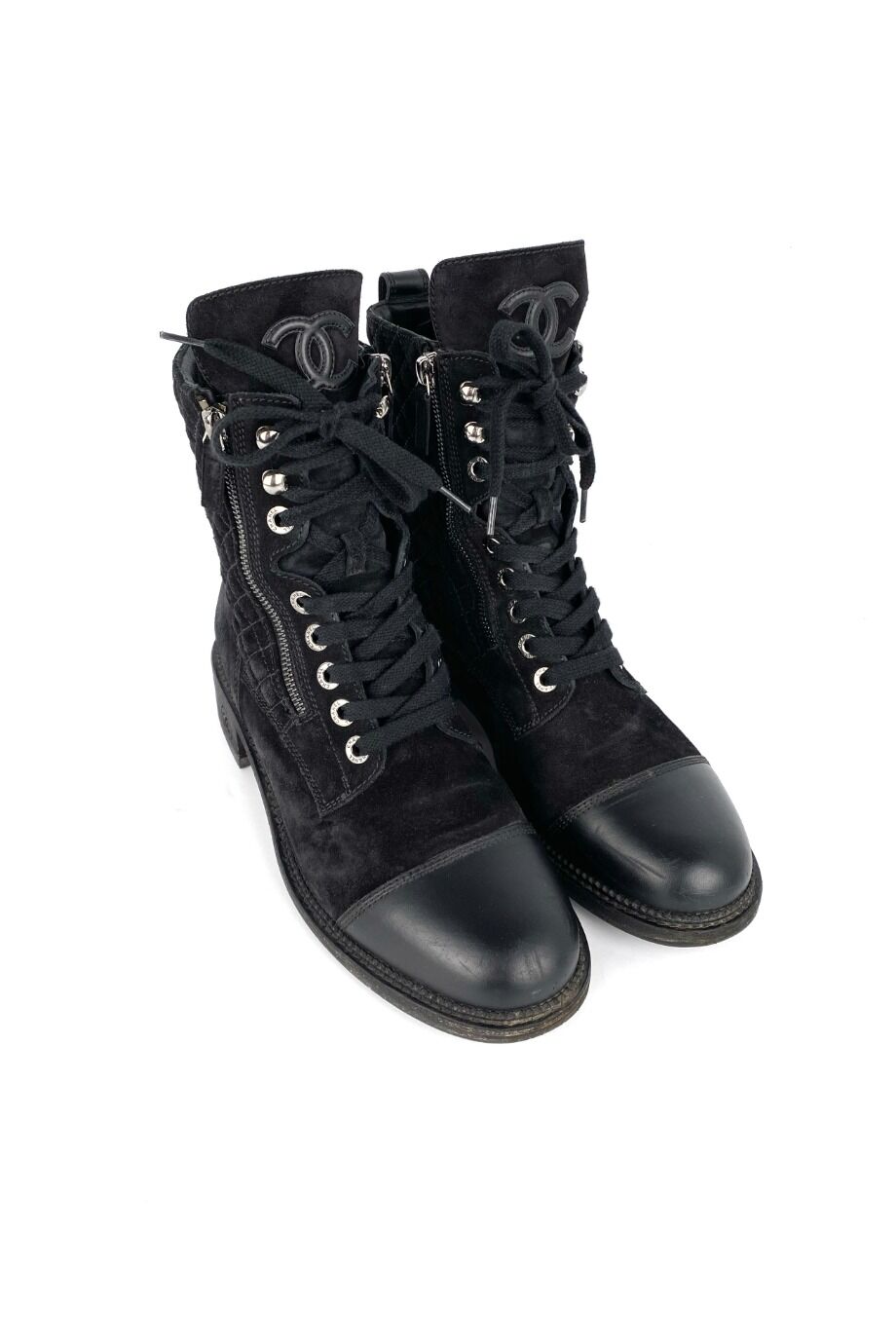 image 1 Замшевые ботинки черного цвета на шнуровке