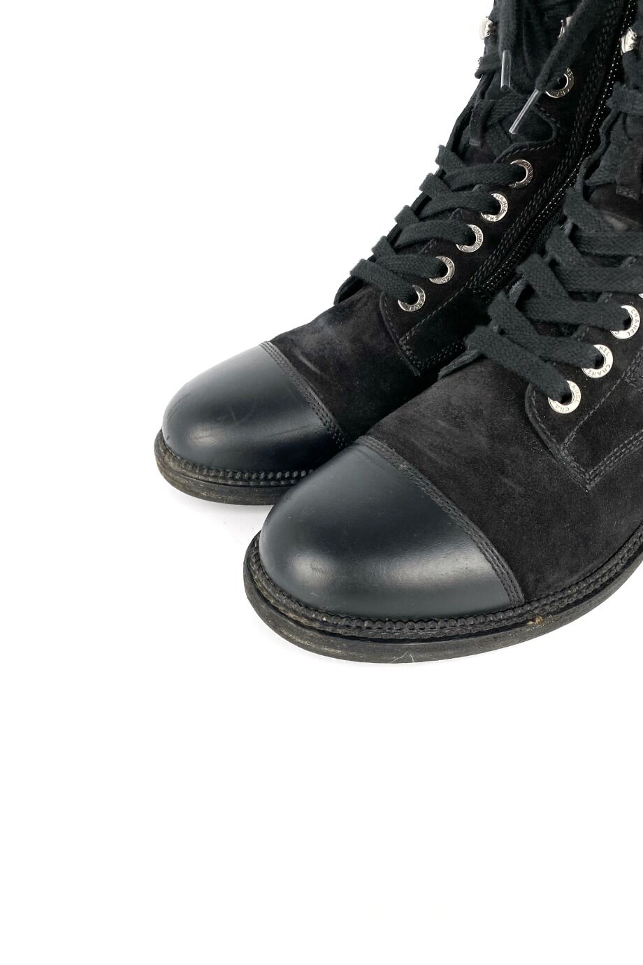 image 3 Замшевые ботинки черного цвета на шнуровке
