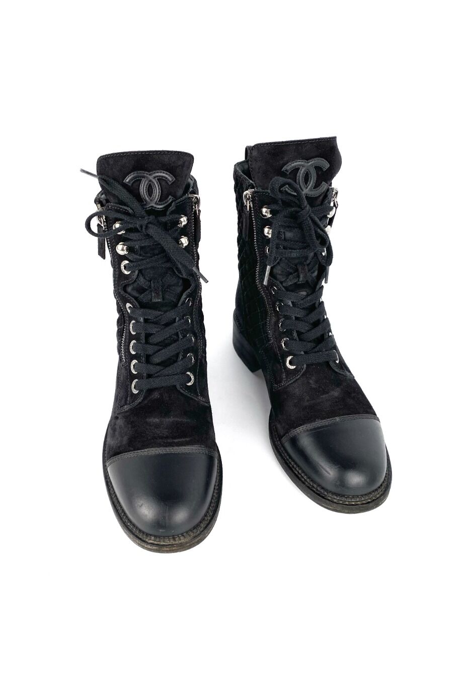 image 2 Замшевые ботинки черного цвета на шнуровке