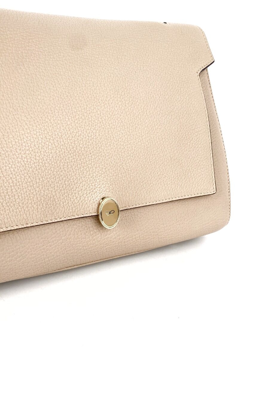 image 3 Сумка бежевого цвета с ярко-оранжевым сменным ремнем