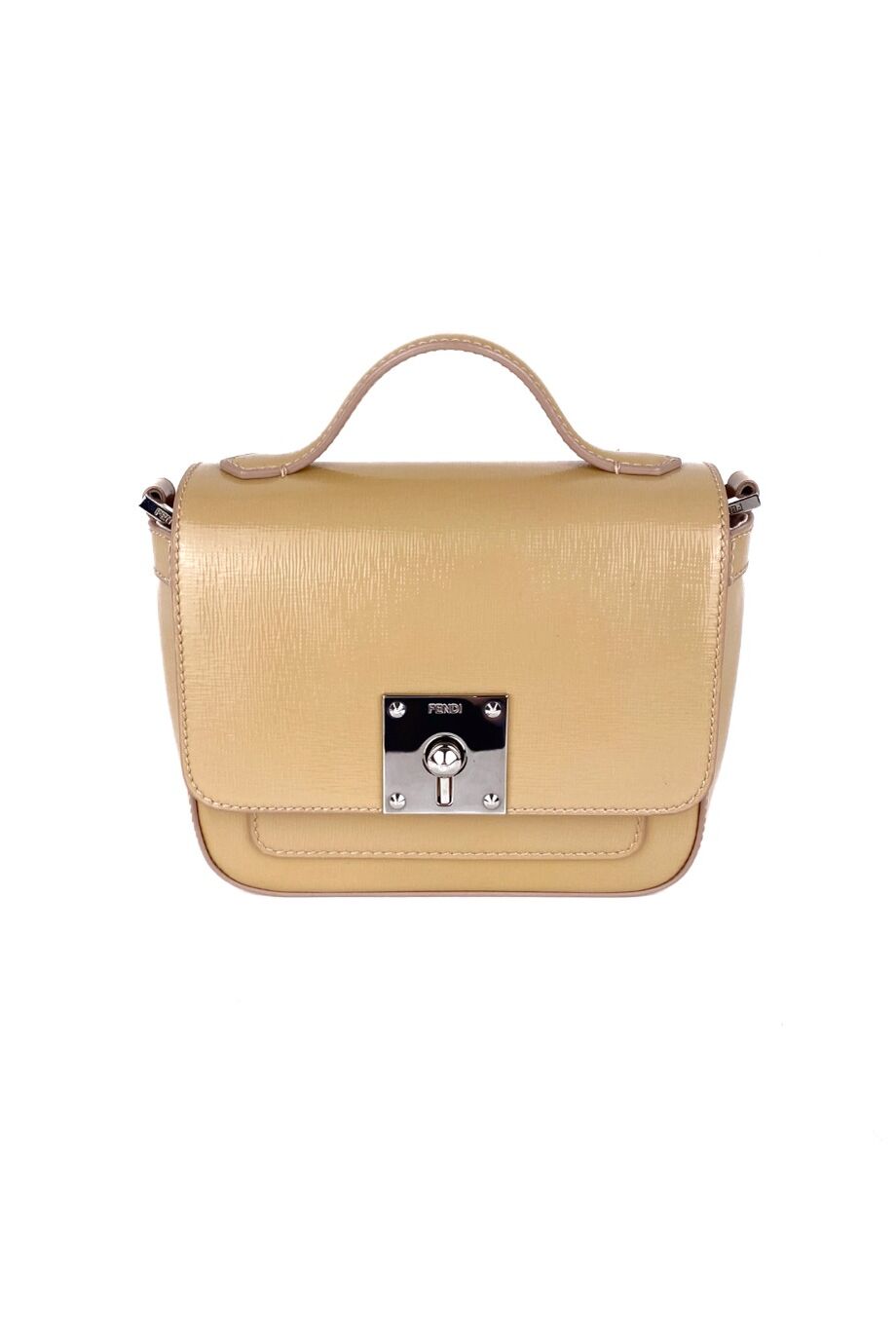 image 2 Лакированная сумка бежевого цвета