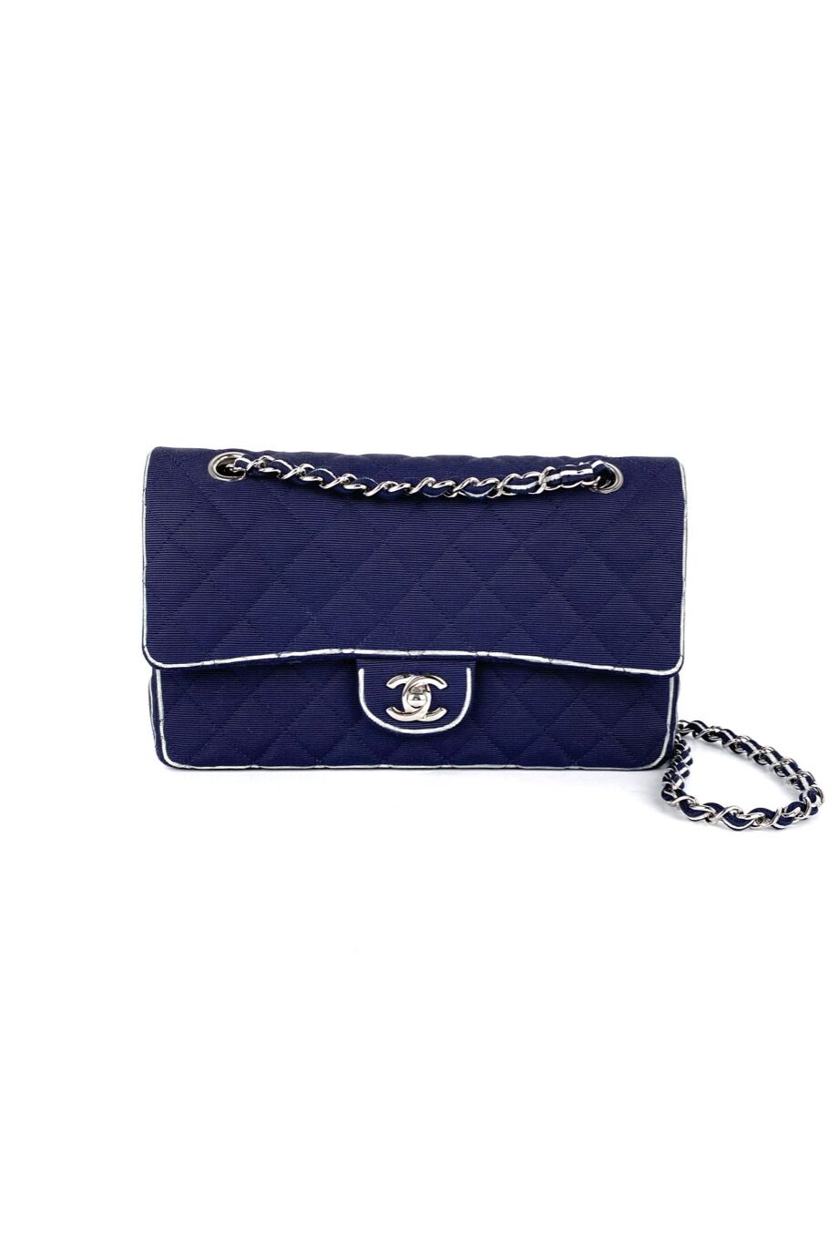 image 1 Сумка Flap Bag из текстиля синего цвета