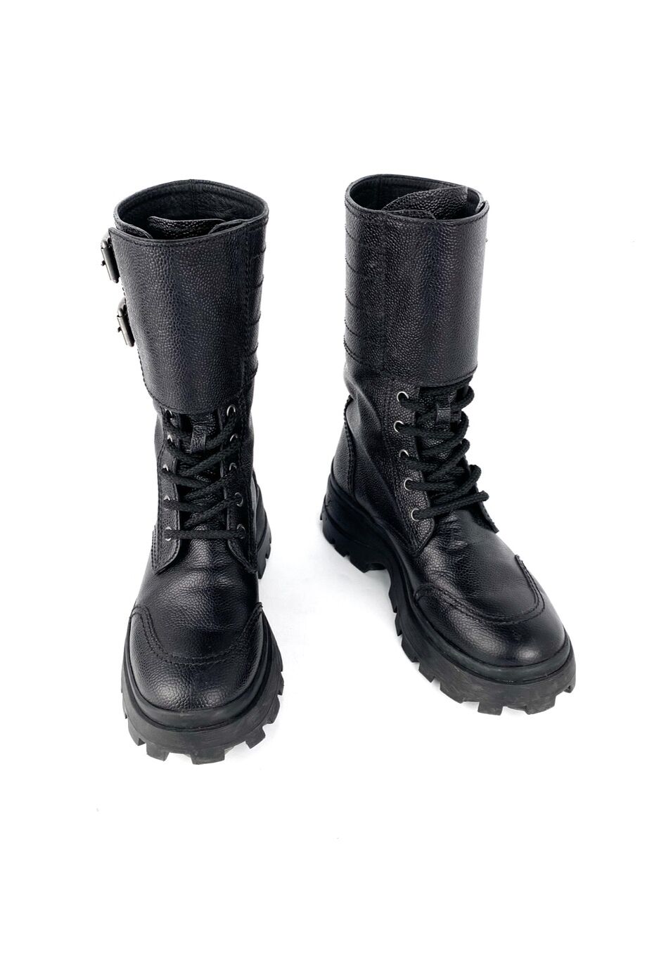 image 2 Высокие ботинки с пряжками чёрного цвета