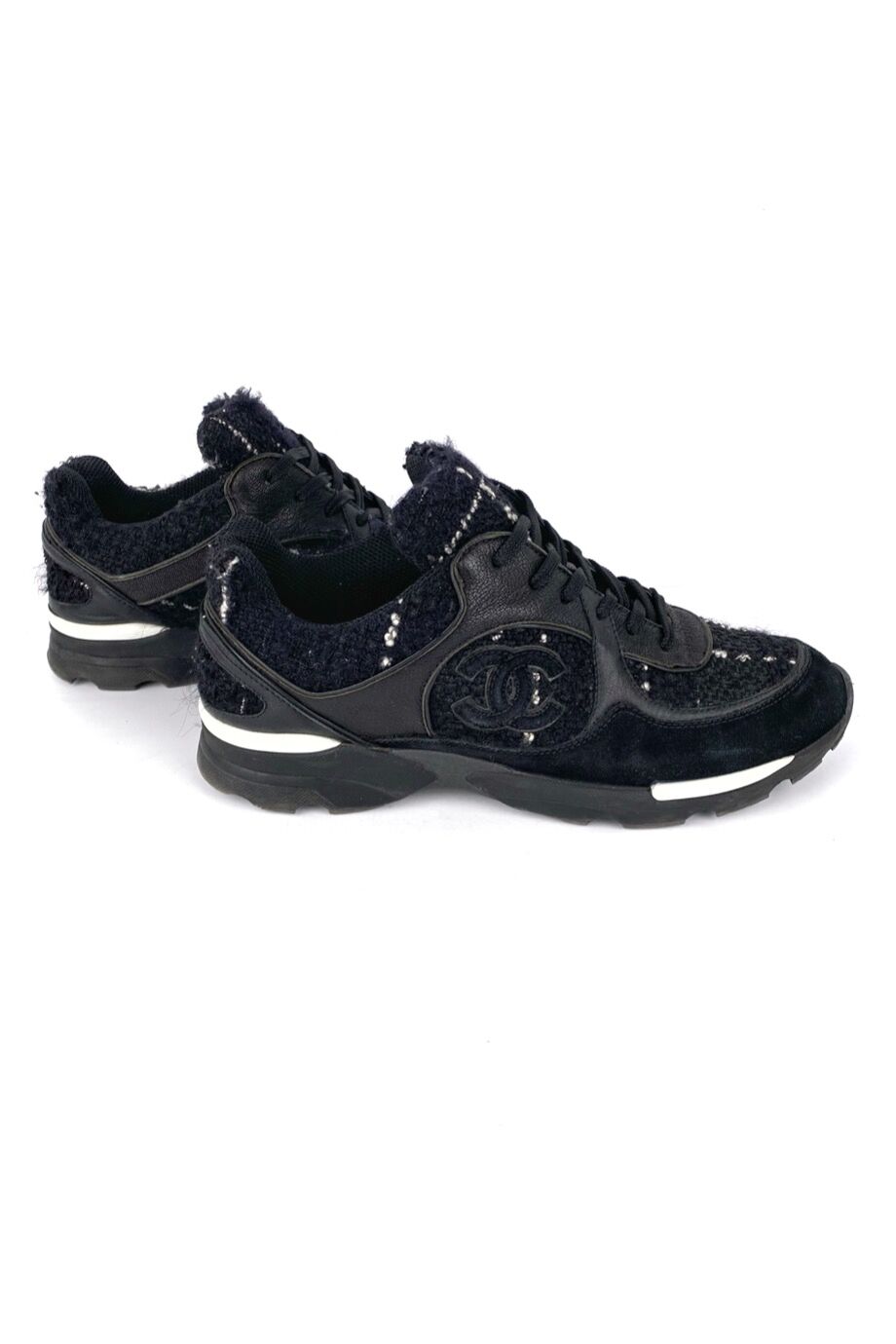 image 5 Кроссовки черного цвета со вставками из твида