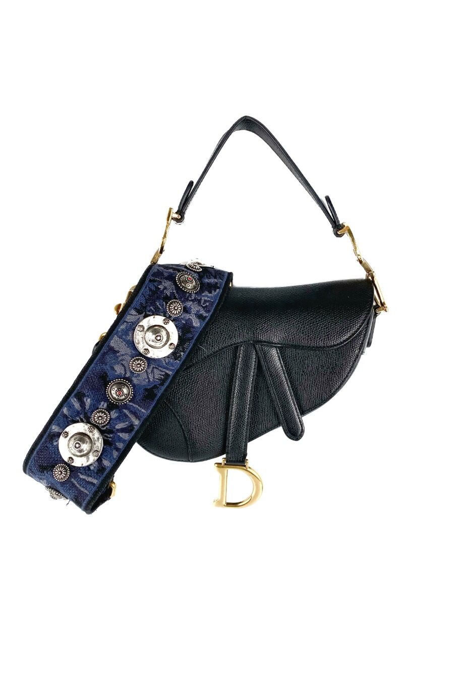 image 1 Сумка Saddle mini черного цвета с плечевым ремнем