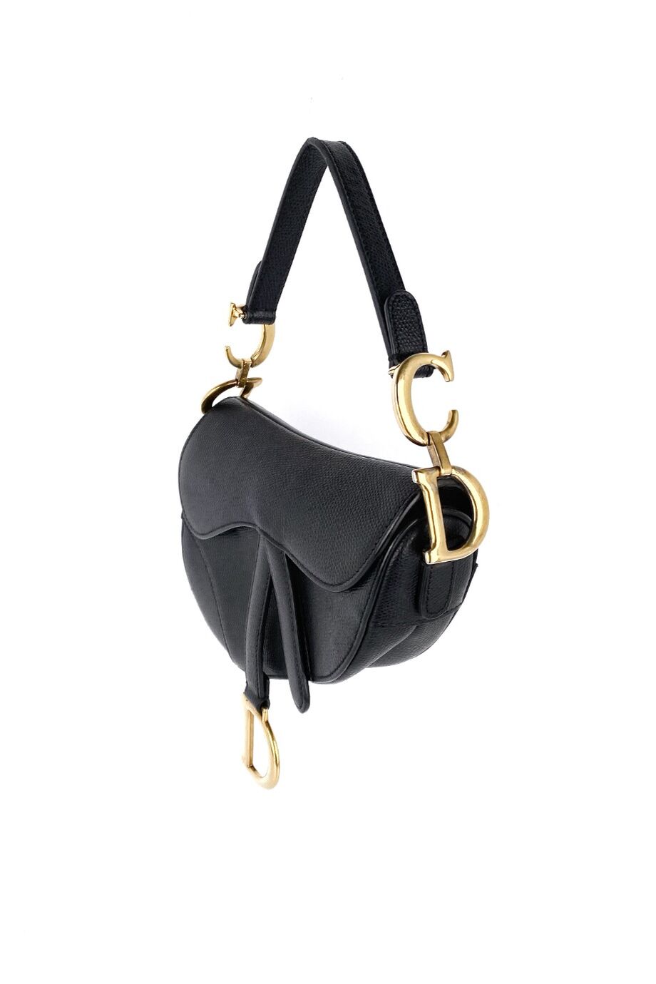 image 3 Сумка Saddle mini черного цвета с плечевым ремнем