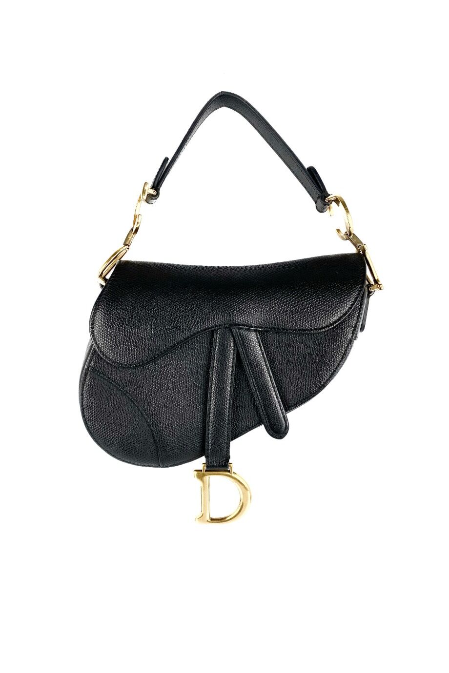 image 2 Сумка Saddle mini черного цвета с плечевым ремнем