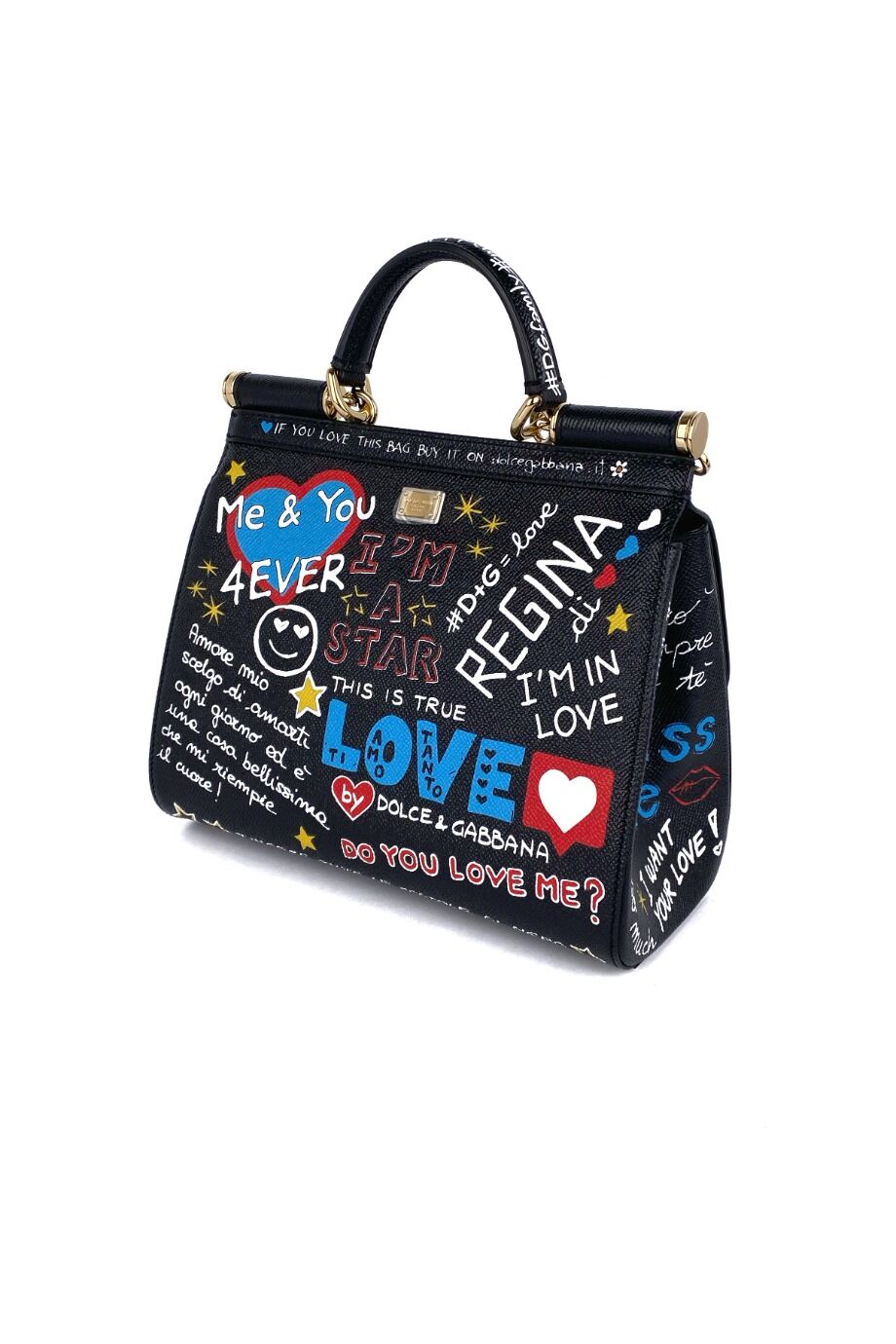 image 5 Сумка Sicilia чёрного цвета с надписями