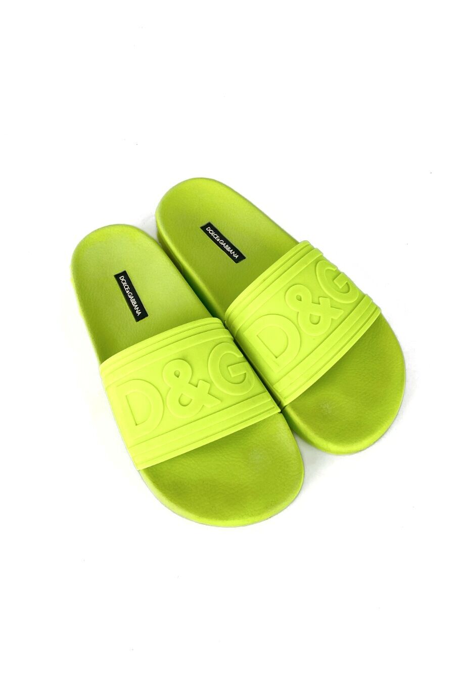 image 1 Шлепанцы резиновые неонового цвета с лого