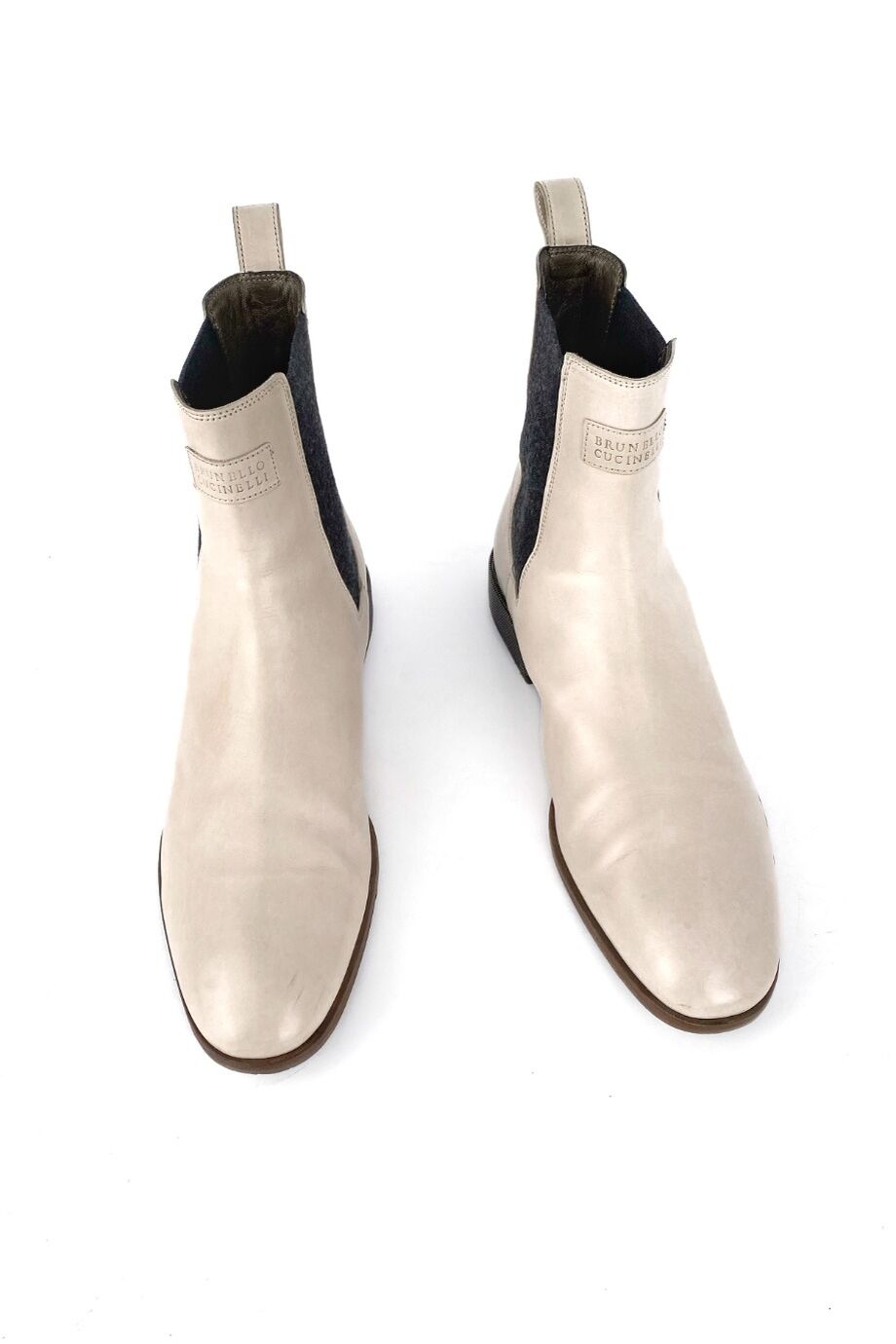 image 2 Челси светло-бежевого цвета с манилью на каблуке