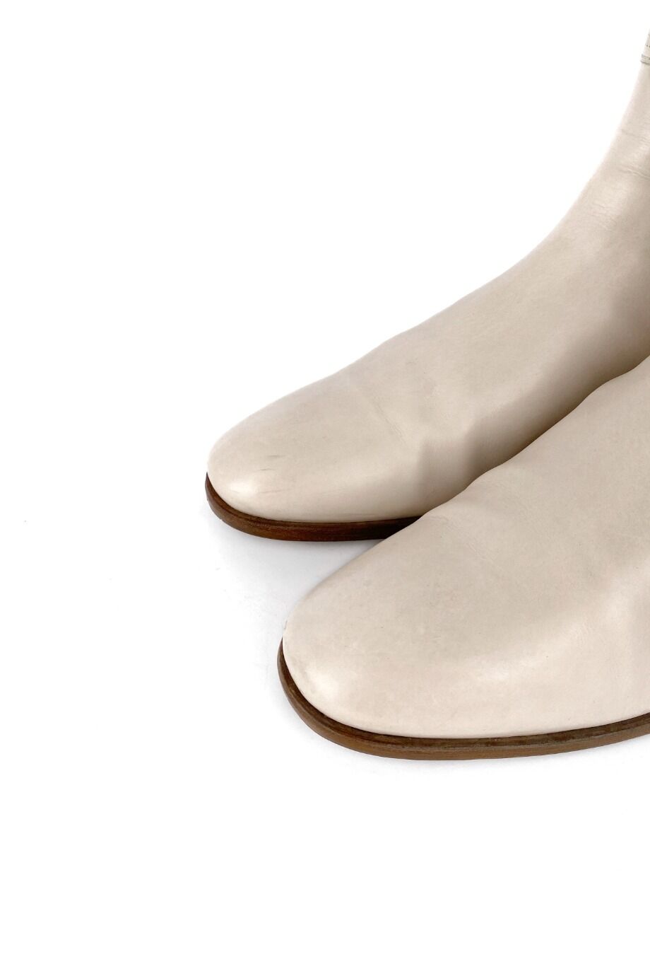 image 3 Челси светло-бежевого цвета с манилью на каблуке