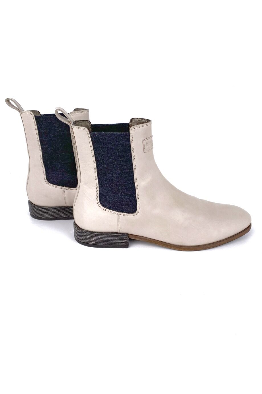 image 5 Челси светло-бежевого цвета с манилью на каблуке