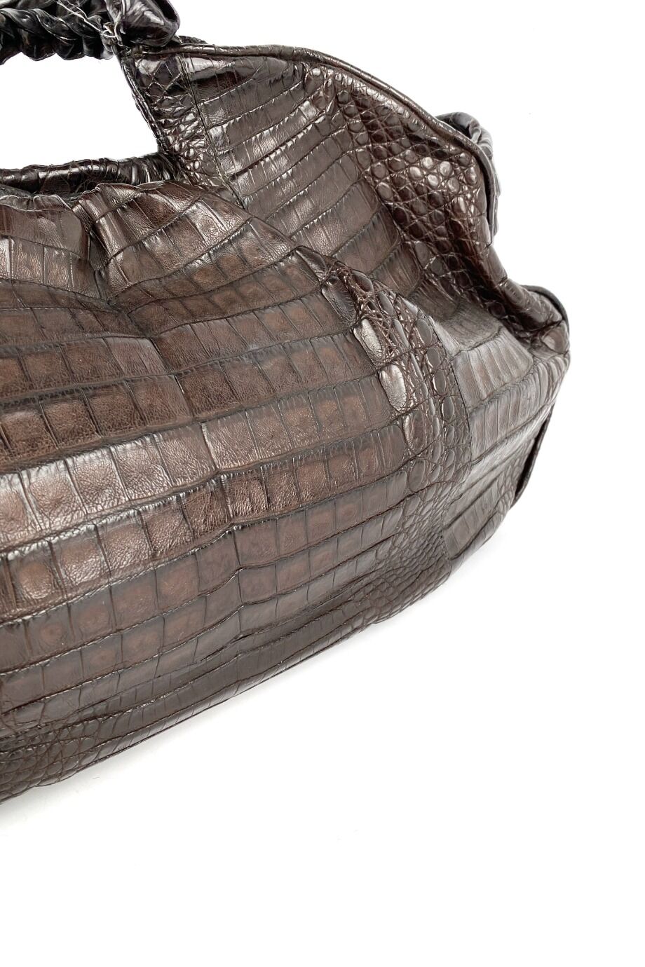 image 3 Сумка коричневого цвета из кожи крокодила