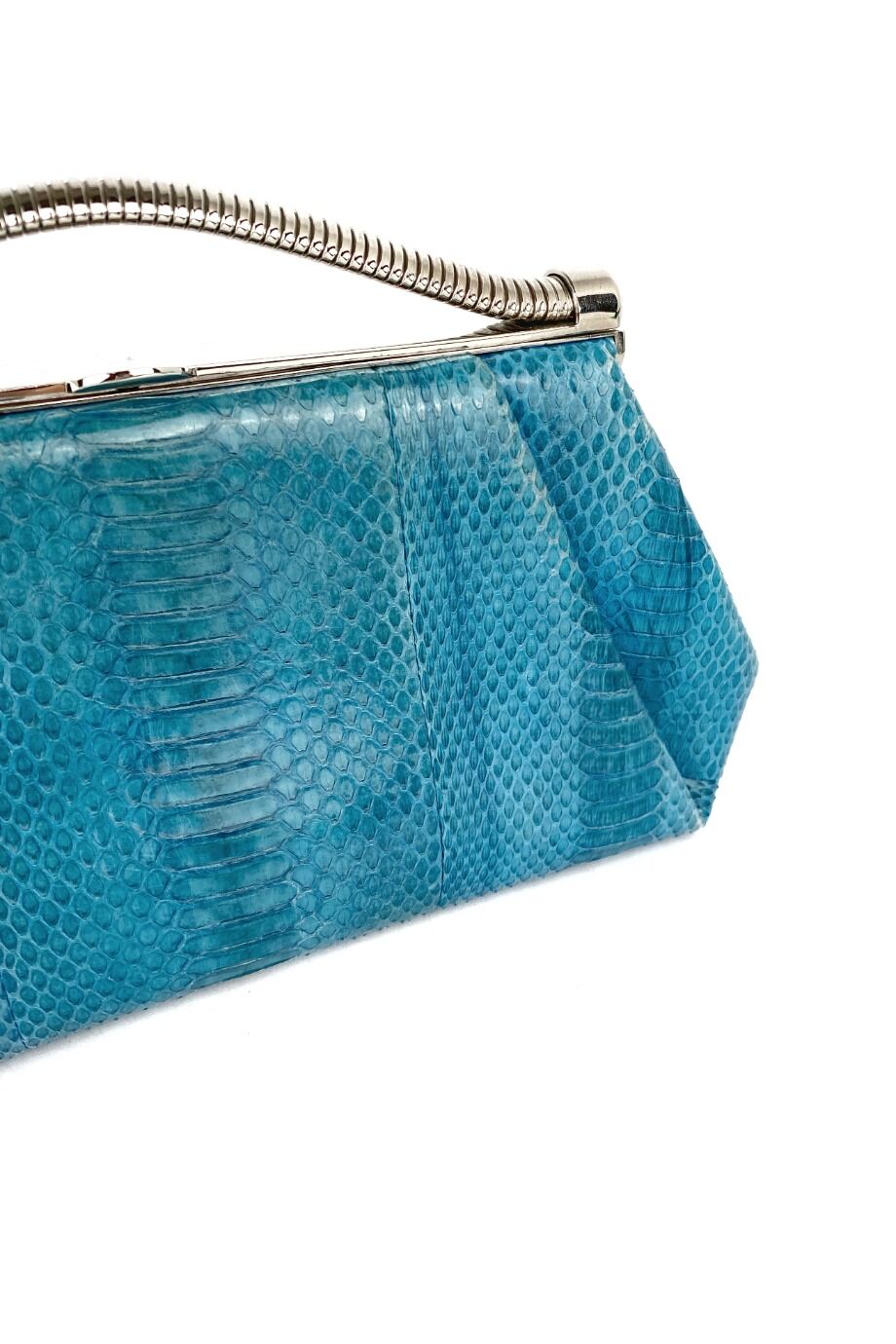 image 3 Клатч голубого цвета из кожи змеи