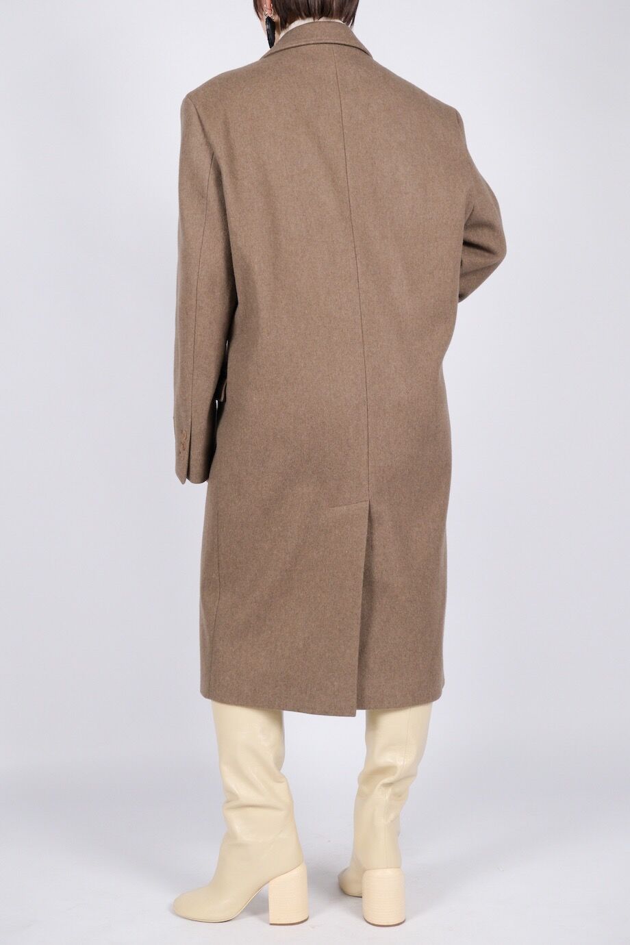 image 5 Пальто оливково-серого цвета