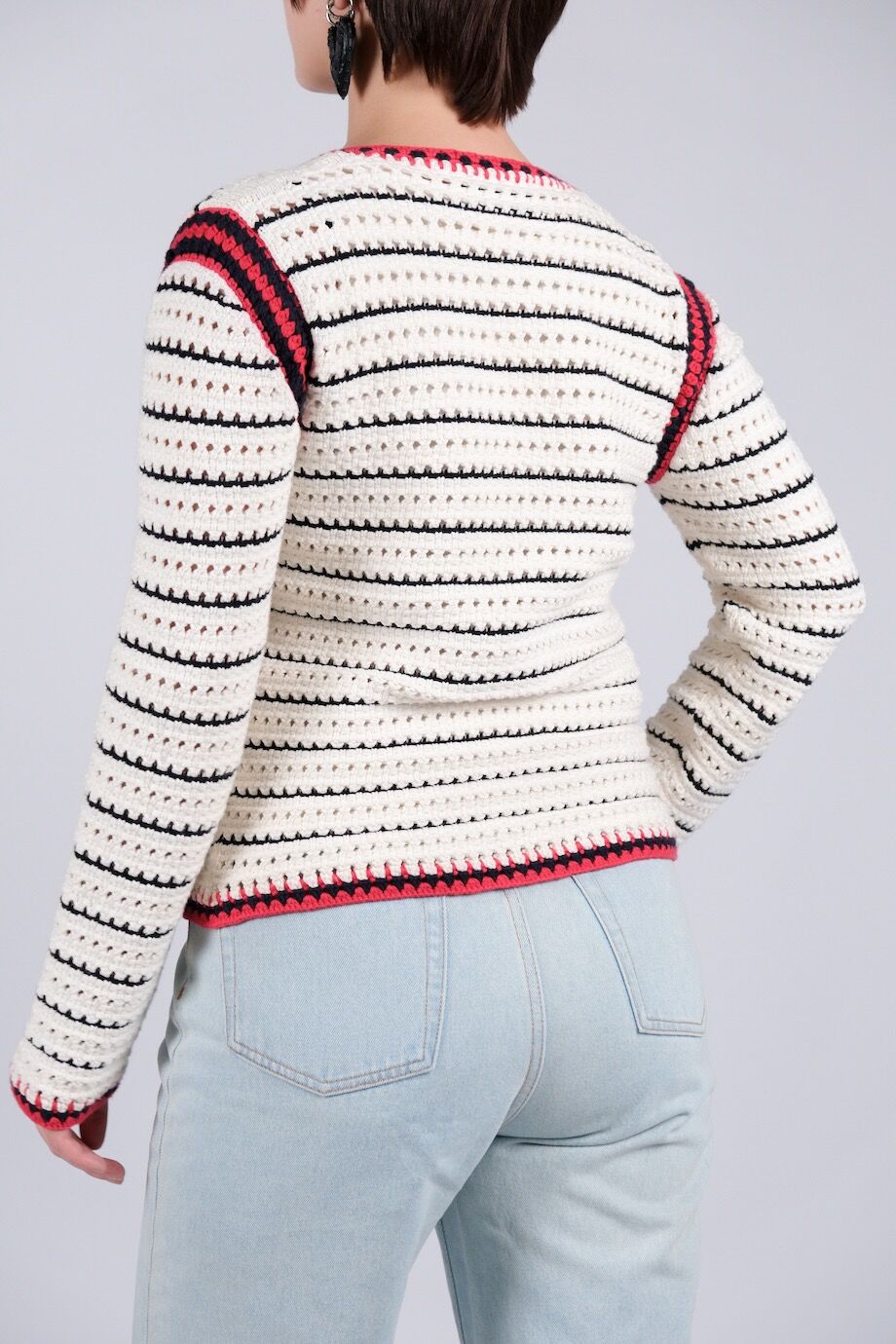 image 3 Кардиган молочного цвета c жемчужными пуговицами