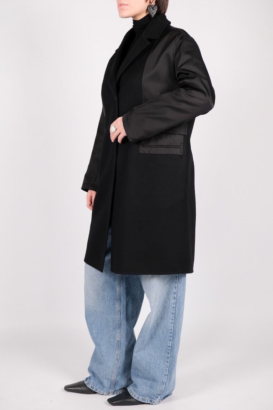 image 2 Комбинированное пальто со вставками из нейлона