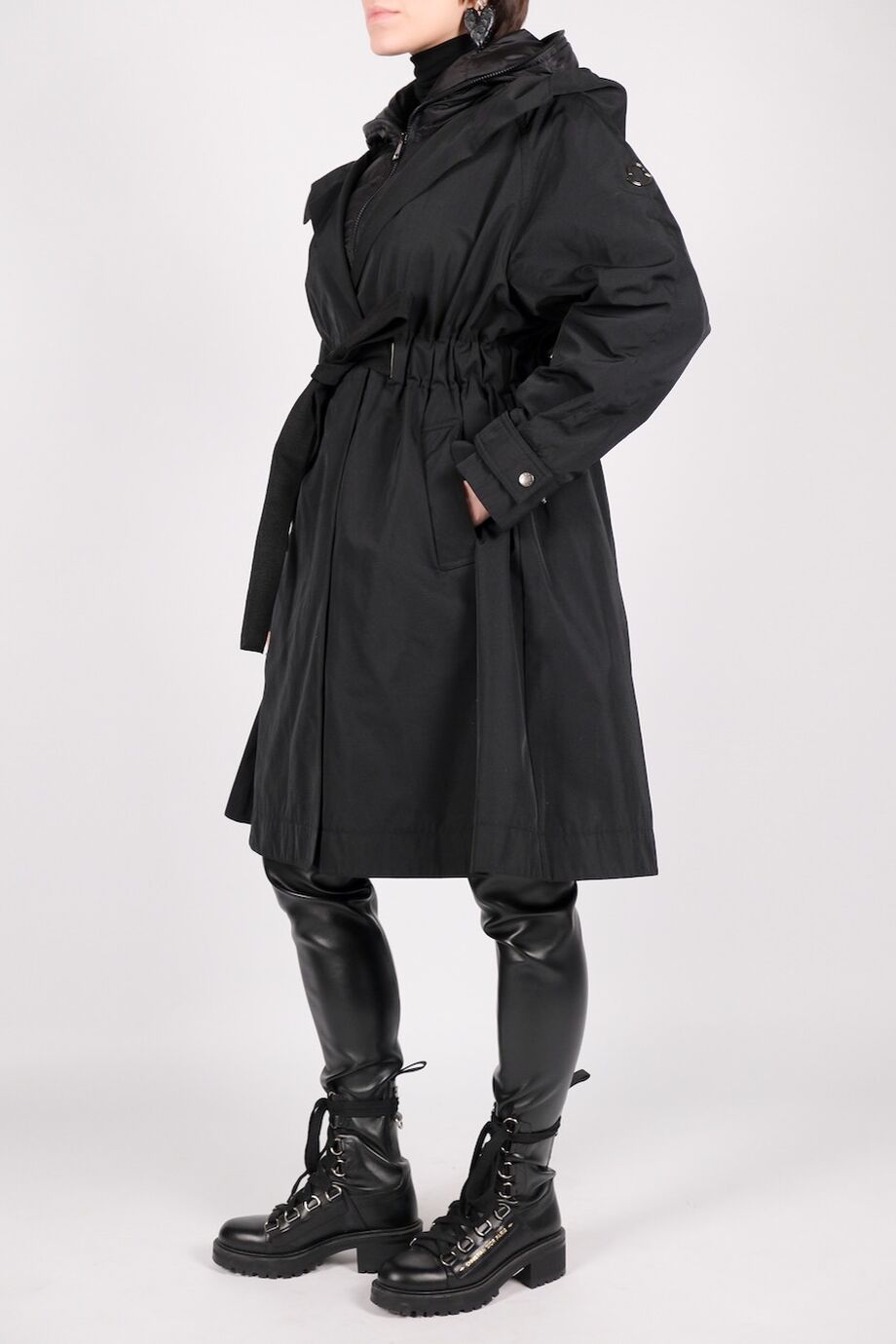 image 2 Парка со съёмным жилетом чёрного цвета