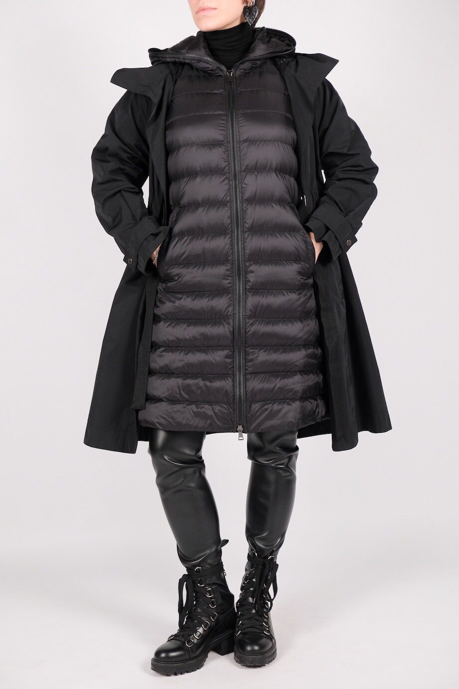 image 5 Парка со съёмным жилетом чёрного цвета