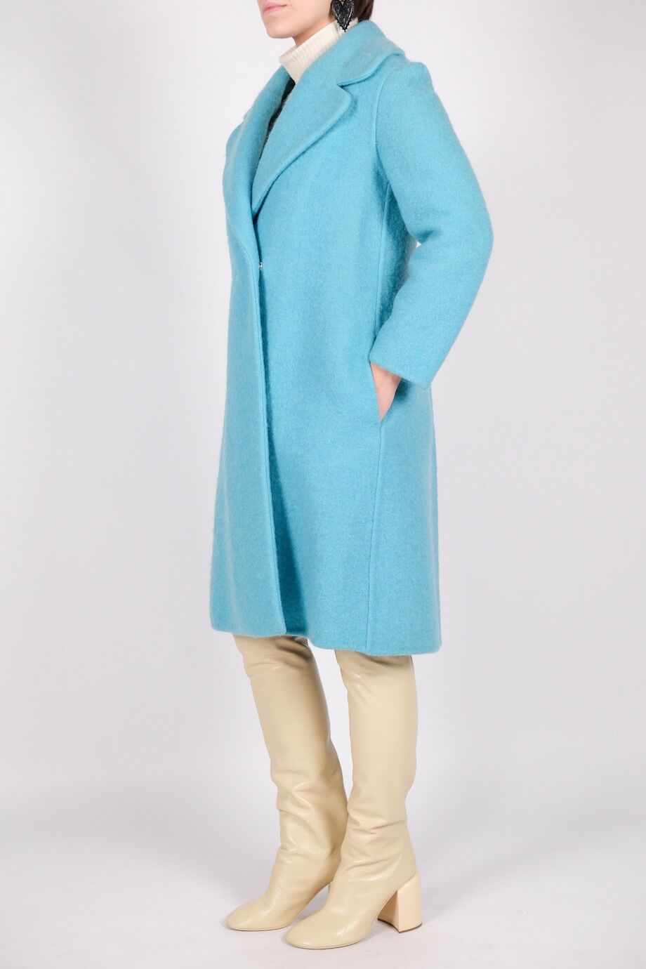 image 2 Пальто бирюзового цвета