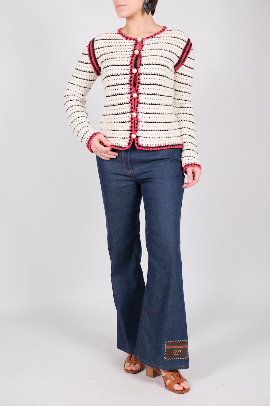 image 1 Джинсы клеш темно-синего цвета