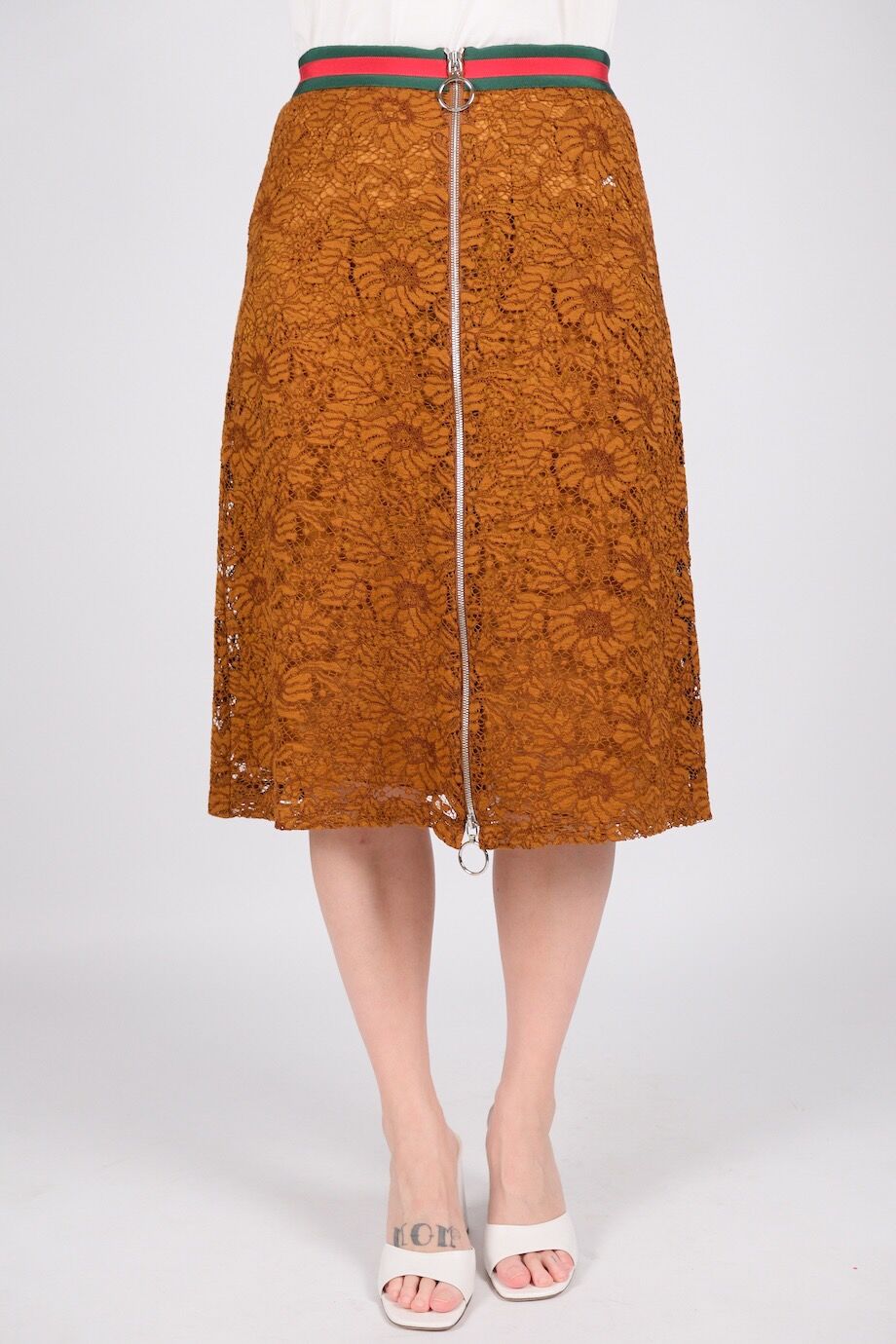 image 2 Юбка кружевная карамельного цвета