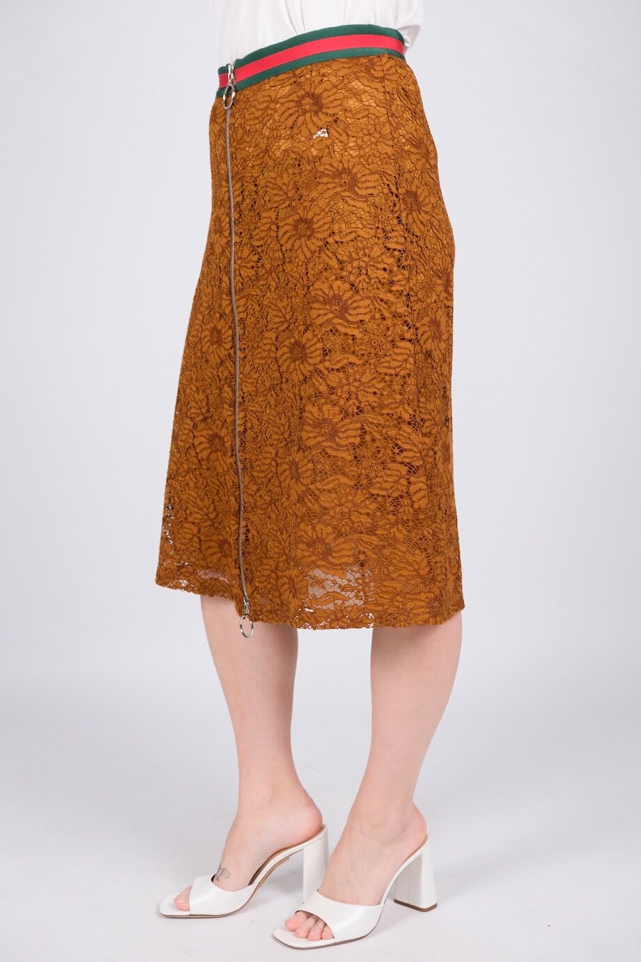 image 3 Юбка кружевная карамельного цвета