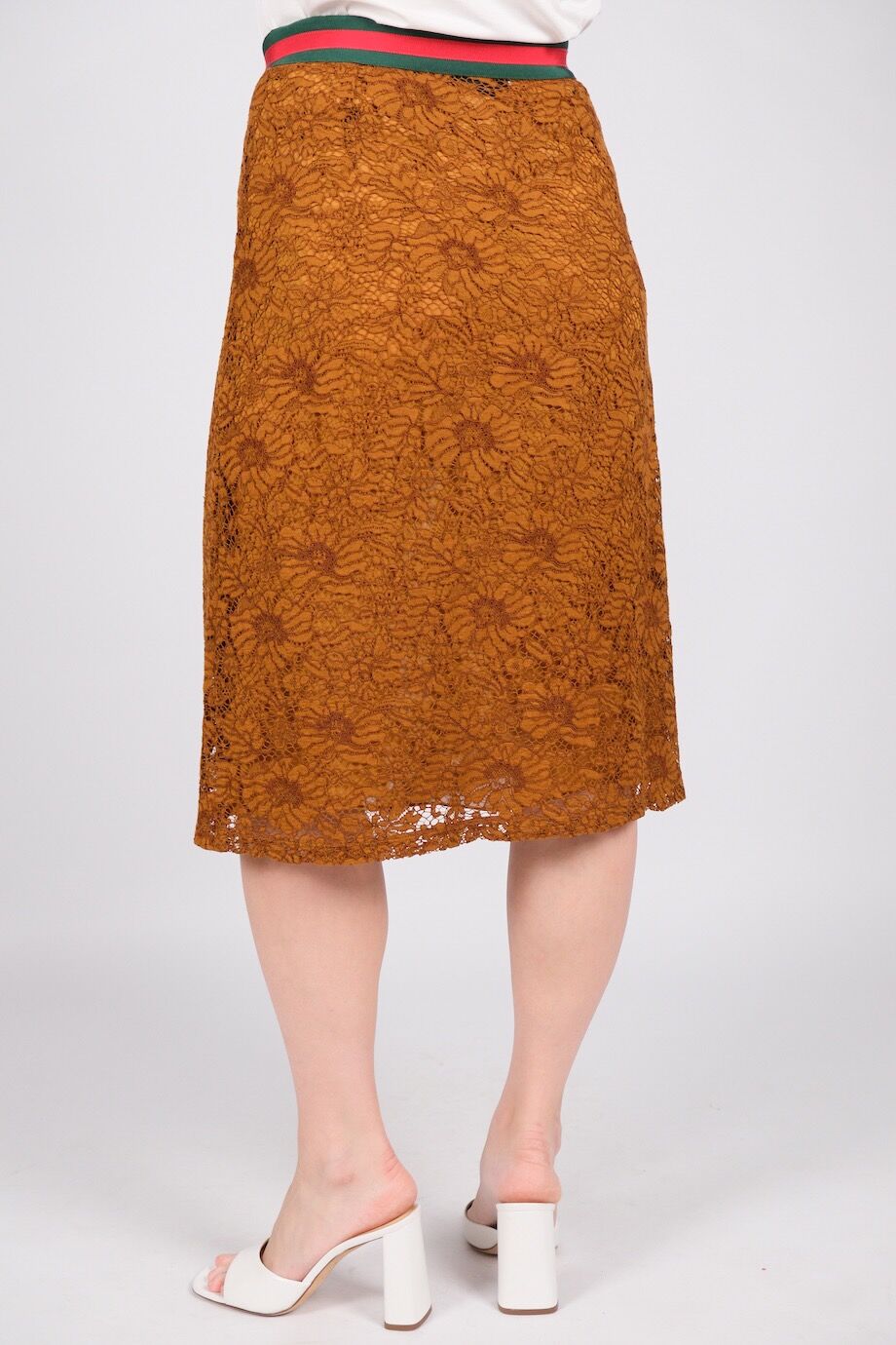 image 4 Юбка кружевная карамельного цвета