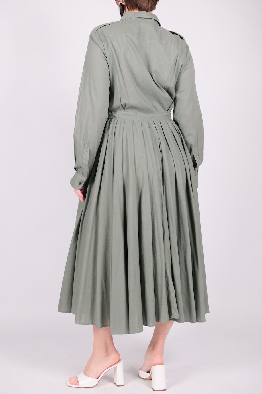 image 3 Платье-рубашка зеленого цвета