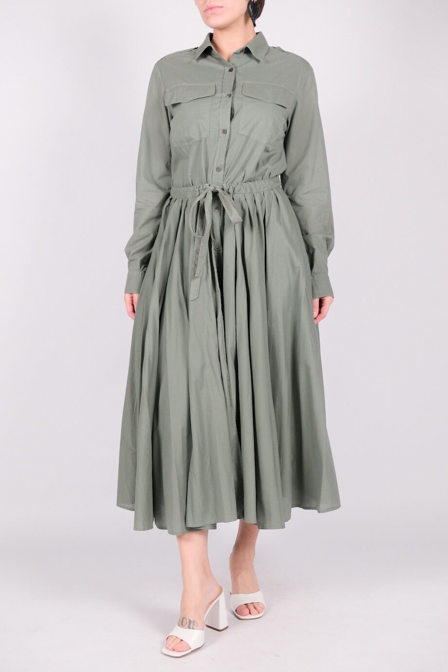 image 1 Платье-рубашка зеленого цвета