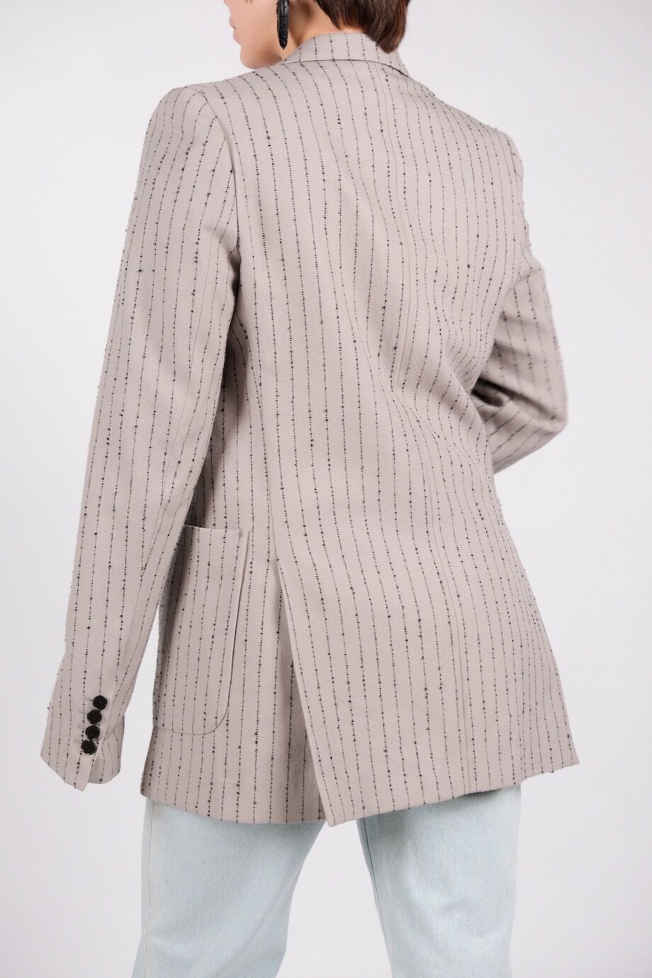 image 3 Жакет серого цвета в черную полоску