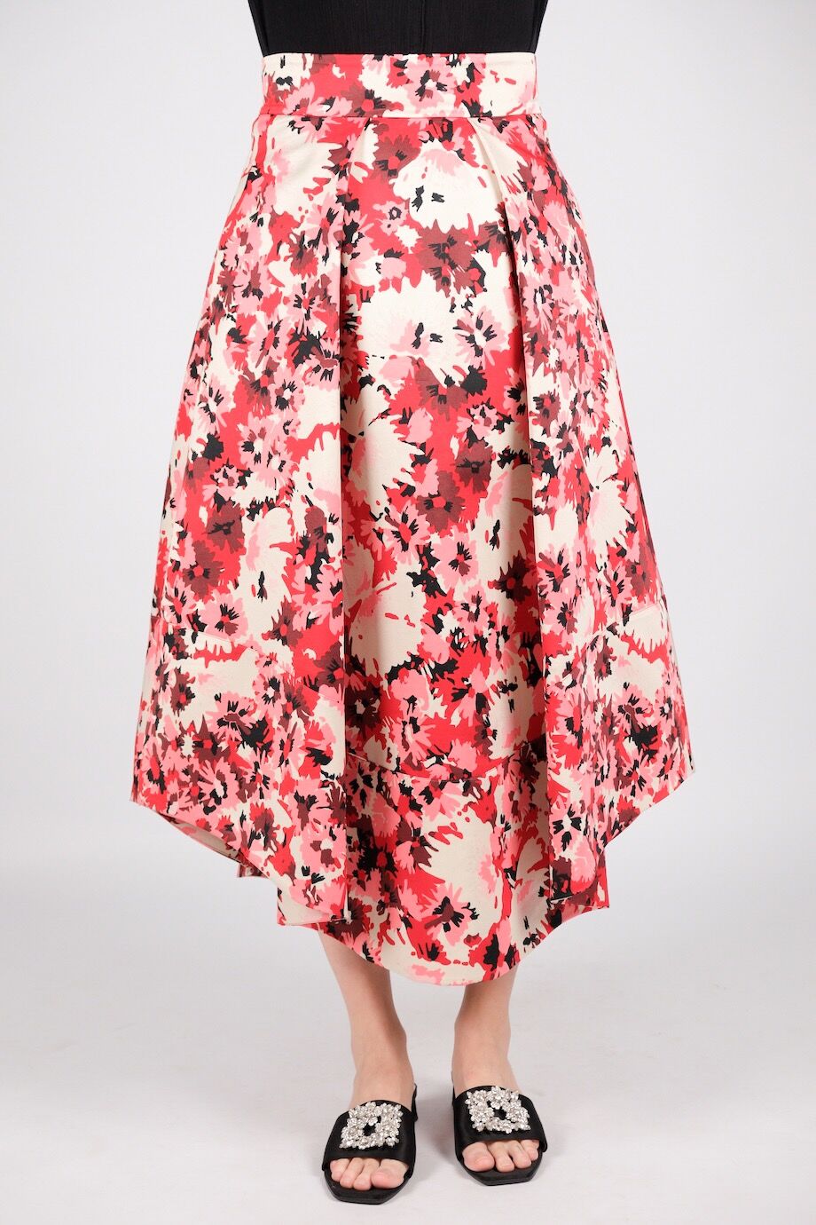 image 2 Юбка ниже колена с цветочным принтом