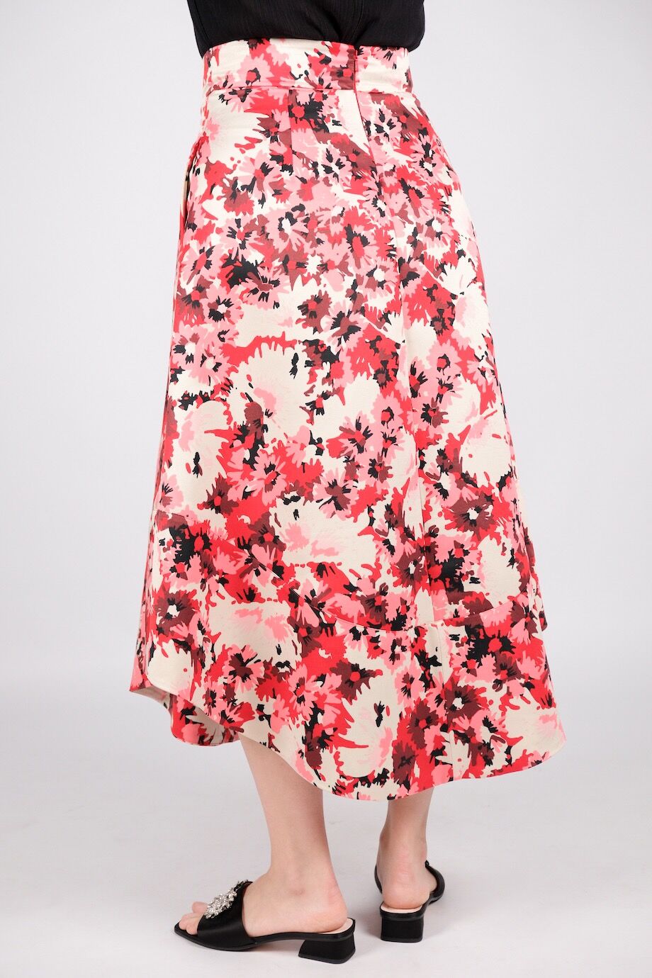 image 4 Юбка ниже колена с цветочным принтом