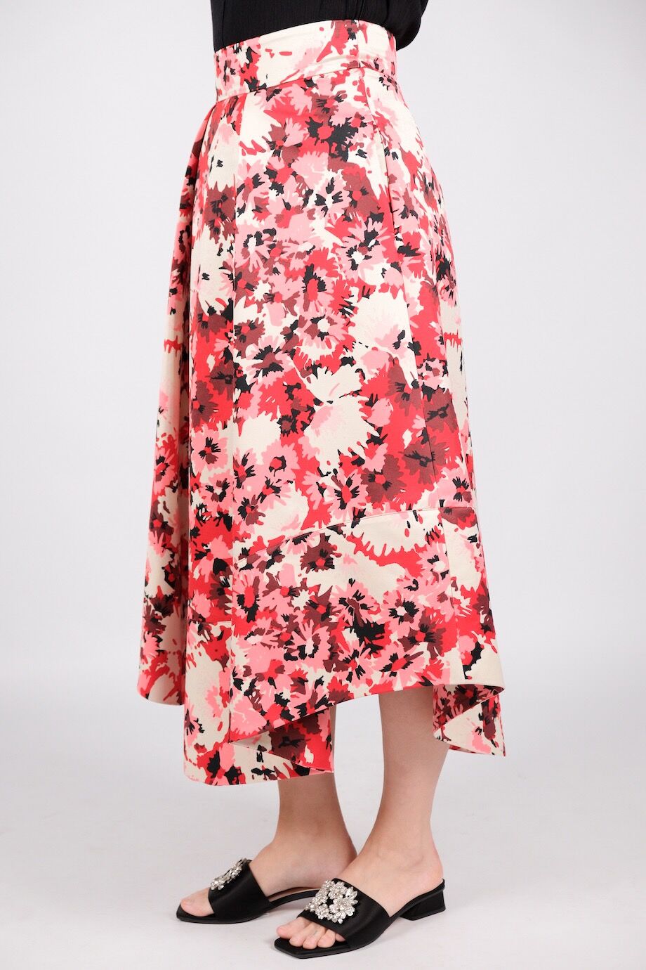 image 3 Юбка ниже колена с цветочным принтом