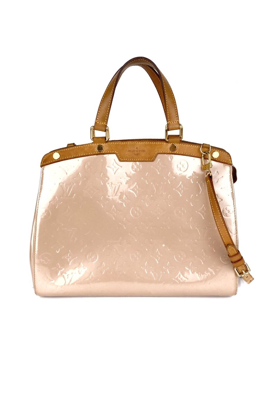 image 1 Лакированная сумка Brea MM бежевого цвета