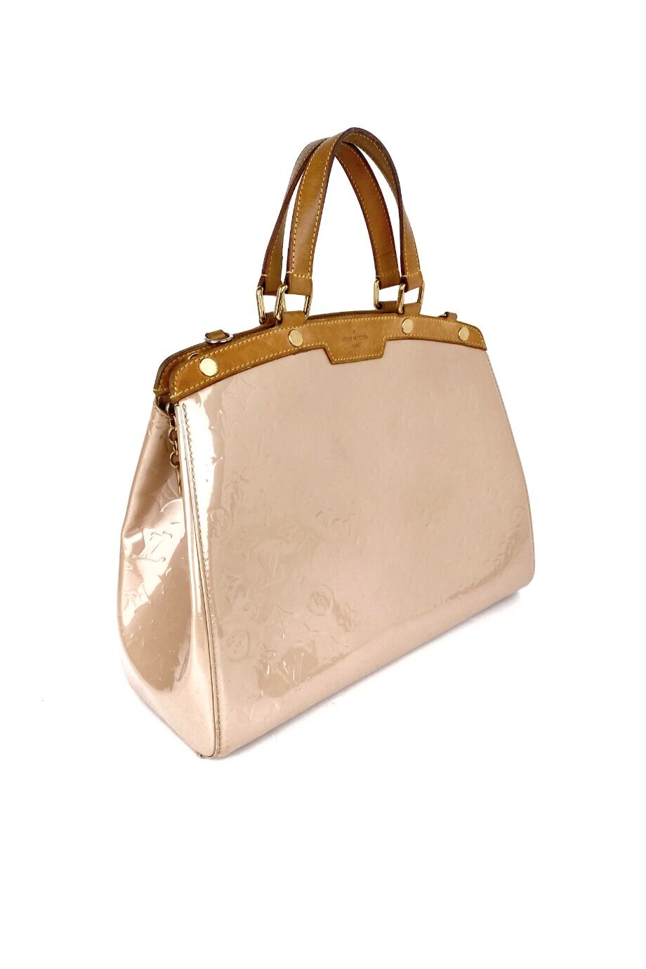 image 3 Лакированная сумка Brea MM бежевого цвета