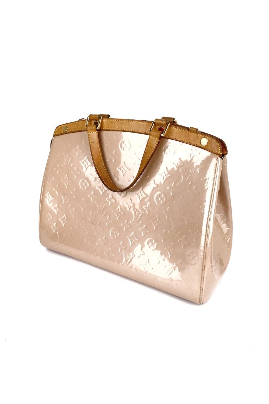 image 5 Лакированная сумка Brea MM бежевого цвета