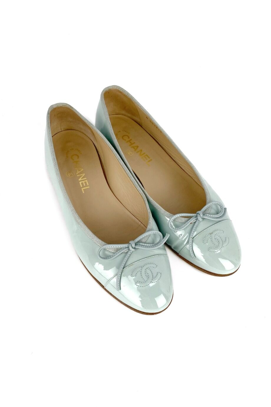 image 1 Лаковые балетки мятного цвета