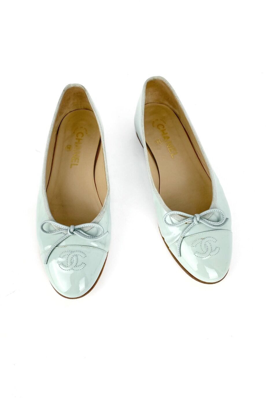 image 2 Лаковые балетки мятного цвета